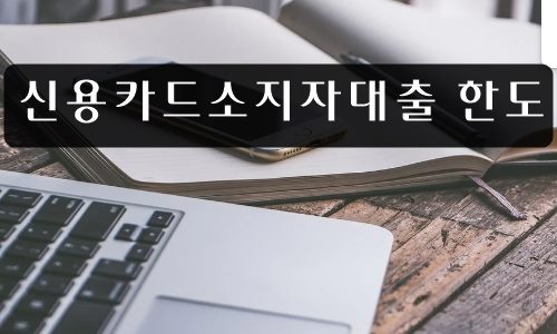 신용카드소지자대출 한도