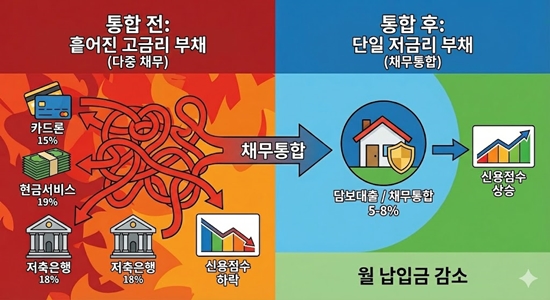고금리 채무통합 담보대출 알아보기